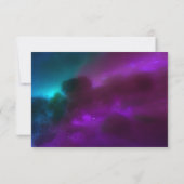 Événement céleste violet turquoise, carte de réser (Dos)