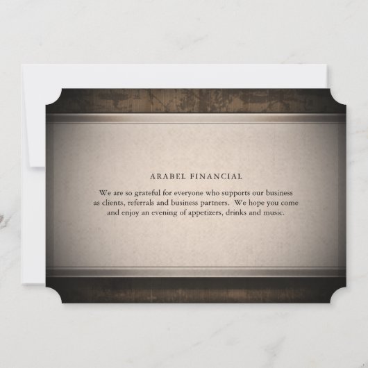 Événement d'appréciation du client Invitation Rust (Dos)