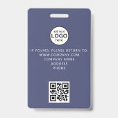 Événement de badge violet de code QR de personnel  (Arrière)