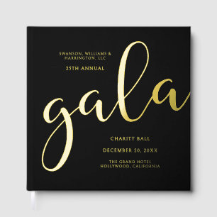 Événement de gala de charité Élégant noir et or