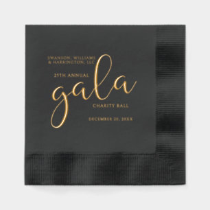 Événement de gala de charité Élégant noir or