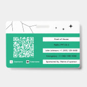 Evenement Personeel Badge (Achterkant)