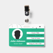 Evenement Personeel Badge (Voorzijde met clip)