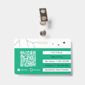Evenement Personeel Badge (Achterkant met clip)