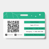 Evenement Personeel Badge (Achterkant)