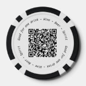 Evenement QR Code Pink Fizz Drink Voucher Poker Chips (Achterkant)