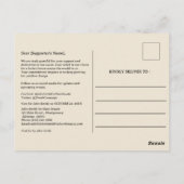 Evenement voor politieke campagne Bijeenkomst Dona Briefkaart (Achterkant)