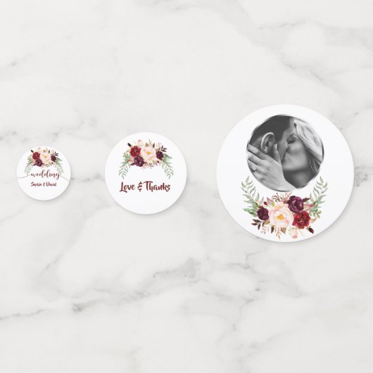 Evenementen Bruiloftsverjaardag Bourgondië Bloemen Confetti (Voorkanten)