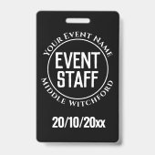 Evenementen Personeelsbadge Badge (Achterkant)