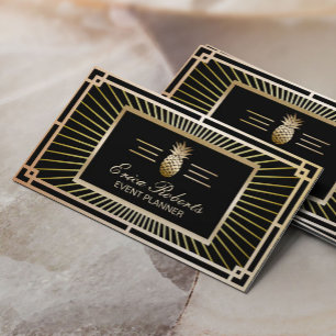 Evenementenplanner  Gouden Ananas Art Deco Visitekaartje