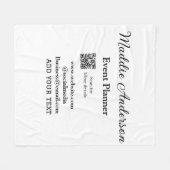 Evenementenplanner naam toevoegen Q R code details Fleece Deken (Voorkant (Horizontaal))