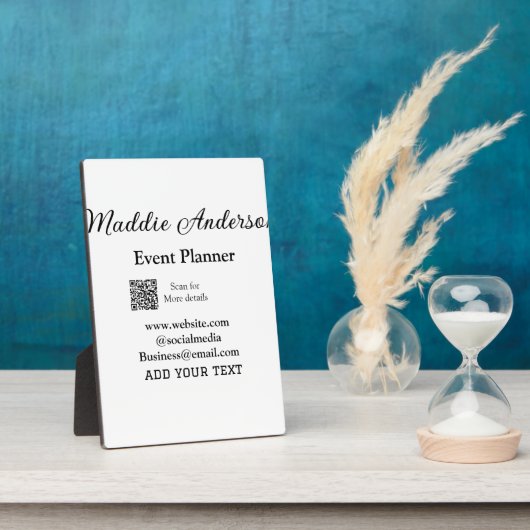 Evenementenplanner naam toevoegen Q R code details Fotoplaat (Zijkant)