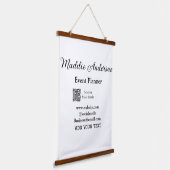 Evenementenplanner naam toevoegen Q R code details Hangend Wandkleed (Gebogen)