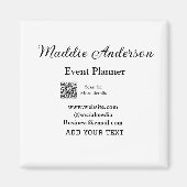 Evenementenplanner naam toevoegen Q R code details Magneet (Voorkant)