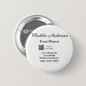 Evenementenplanner naam toevoegen Q R code details Ronde Button 5,7 Cm (Voorkant /achterkant)