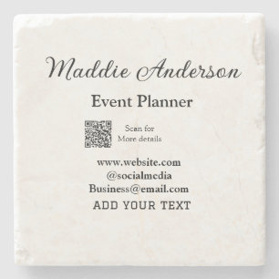 Evenementenplanner naam toevoegen Q R code details Stenen Onderzetter