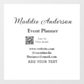 Evenementenplanner naam toevoegen QR-code details Raamsticker (Vel)