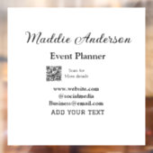 Evenementenplanner naam toevoegen QR-code details Raamsticker (Vel 2)