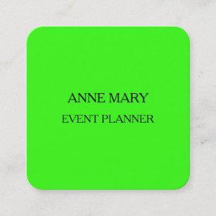 Evenementenplanner Neon Groen Helder Kleurrijke Br Vierkante Visitekaartje