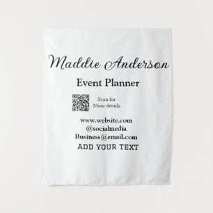 Evenementenplanner voeg naam Q R-code details webs Wandkleed