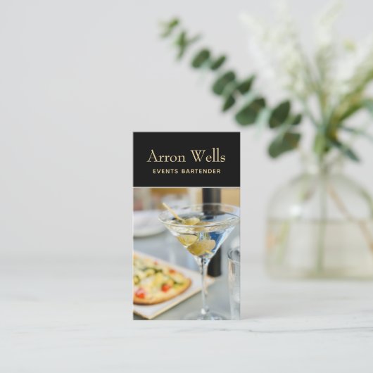 Événements Bartender Carte de visite (Debout devant)