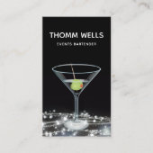 Événements Bartender Carte de visite festif (Devant)