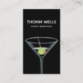 Événements Bartender Martini Carte de visite (Devant)