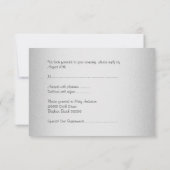 Événements de carte de réponse RSVP Elegant Light  (Dos)