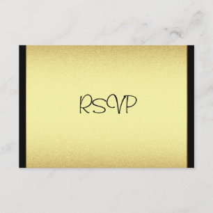 Événements de carte de réponse RSVP Gold Black