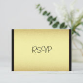 Événements de carte de réponse RSVP Gold Black (Debout devant)