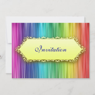 Événements Élégants Invitation du rideau arc-en-ci