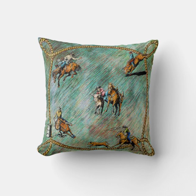 Événements occidentaux de rodéo de coussin avec la (Recto)