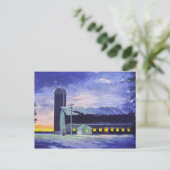 Evening Barn Sunset-briefkaart Briefkaart (Staand voorkant)
