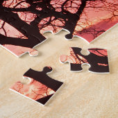 Evening Blush Tree Silhouette Legpuzzel (Zijkant)