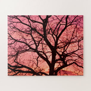 Evening Blush Tree Silhouette Legpuzzel