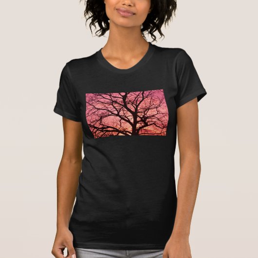 Evening Blush Tree Silhouette T-shirt (Voorkant)