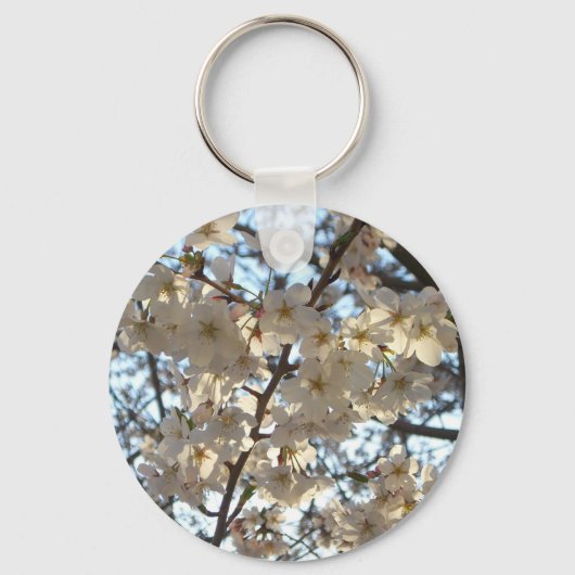 Evening Cherry Blossom I Spring Floral Sleutelhanger (Voorkant)