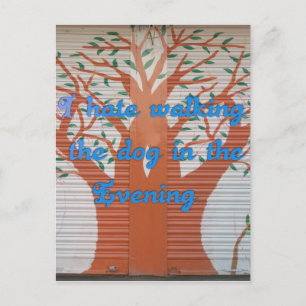 Evening Dog Walk Dread beroemd gemaakt door I Hate Briefkaart