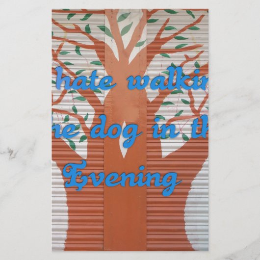Evening Dog Walk Dread beroemd gemaakt door I Hate Briefpapier (Voorkant)