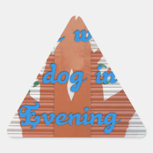 Evening Dog Walk Dread beroemd gemaakt door I Hate Driehoek Sticker