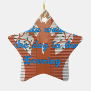 Evening Dog Walk Dread beroemd gemaakt door I Hate Keramisch Ornament