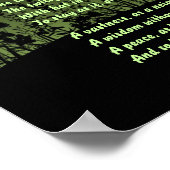 Evening; Emily Dickinson Poster (Hoek)