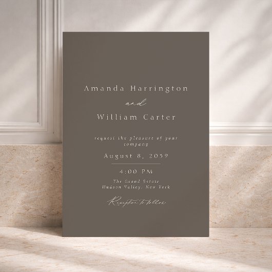 Evening Estate Wedding Invitation Kaart