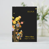 Evening Garden Trees Modern Wedding RSVP (Staand voorkant)