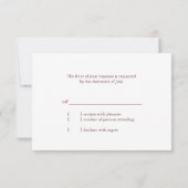 Evening Garden Trees Modern Wedding RSVP (Achterkant)