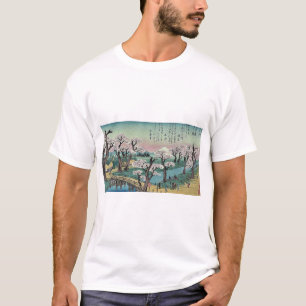 Evening glow bij Koganei Bridge door Ando, Hiroshi T-shirt