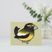 Evening Grosbeak Briefkaart (Staand voorkant)