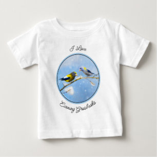 Evening Grosbeak schilderen - Kute Original Dog Ar