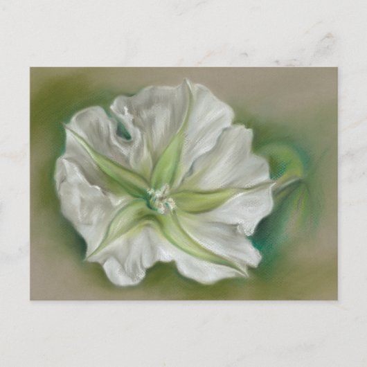 Evening Moonflower Pastel Art Briefkaart (Voorkant)