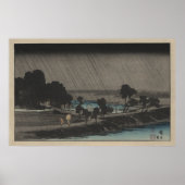 Evening Rain op Azuma Shrine Poster (Voorkant)